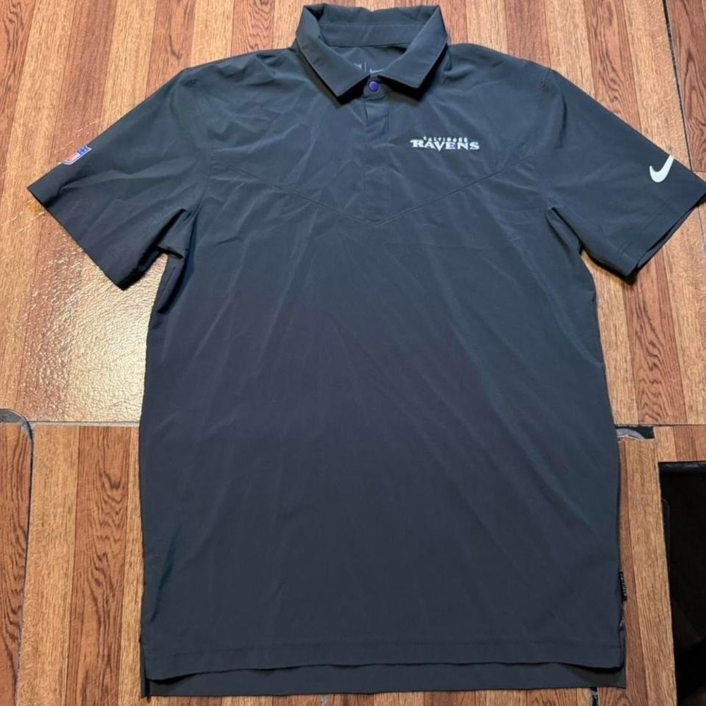 Nike NFL Baltimore Ravens Dri-Fit Tech Sportswear Polo Shirt Small